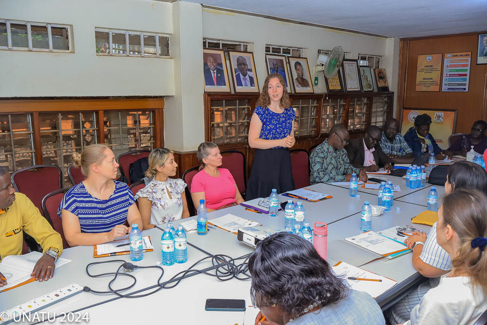 The Gulu Core PTC team team leader from Canada giving her remarks